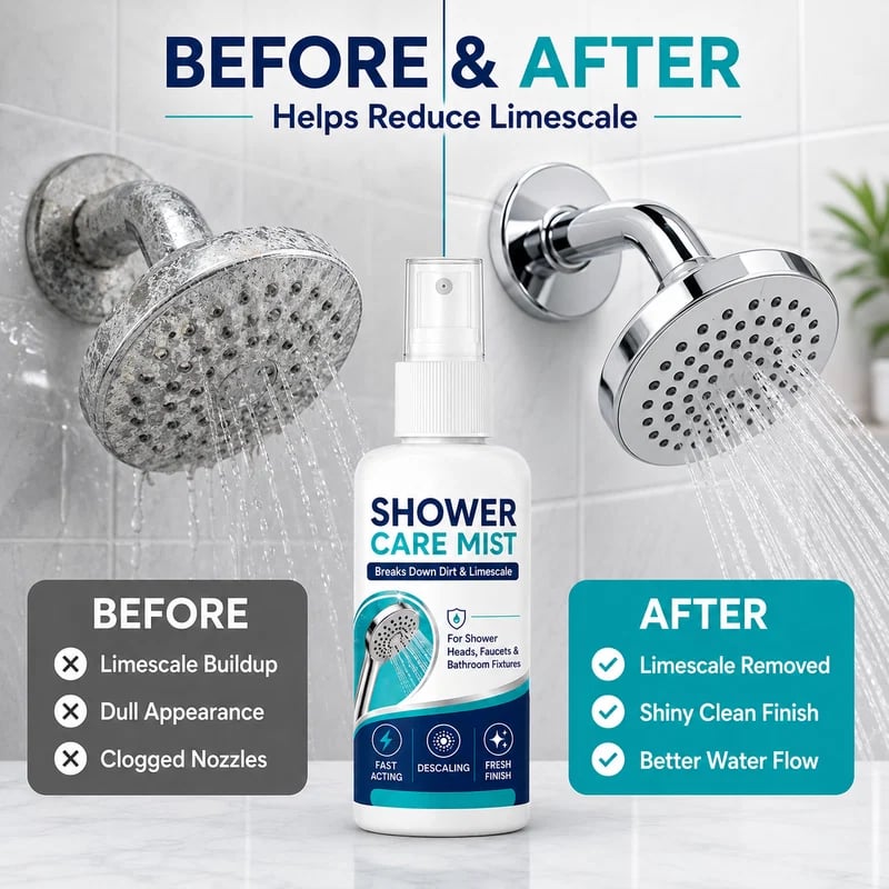 Bathroom Limescale Remover Spray – For Showerheads, Faucets & Bathroom Fixtures